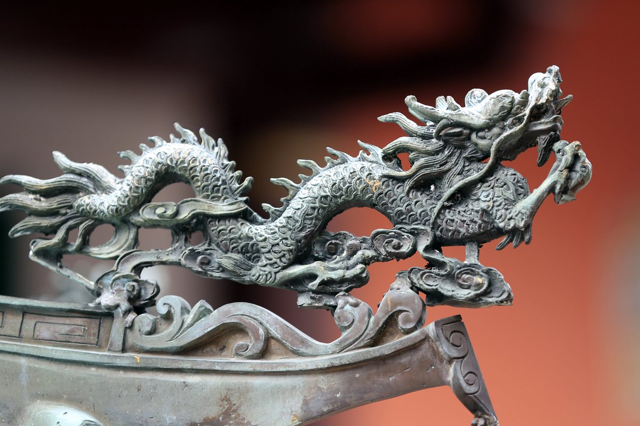 Thian Hock Keng-templet. Drake. Singapore av Unbekannt