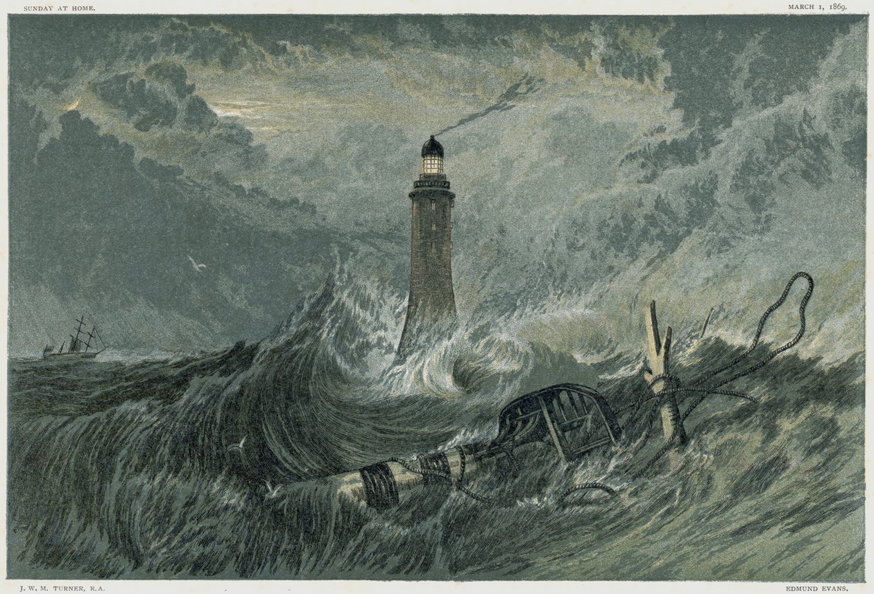 Tredje Eddystone-fyren, 1800-talet av Unbekannt
