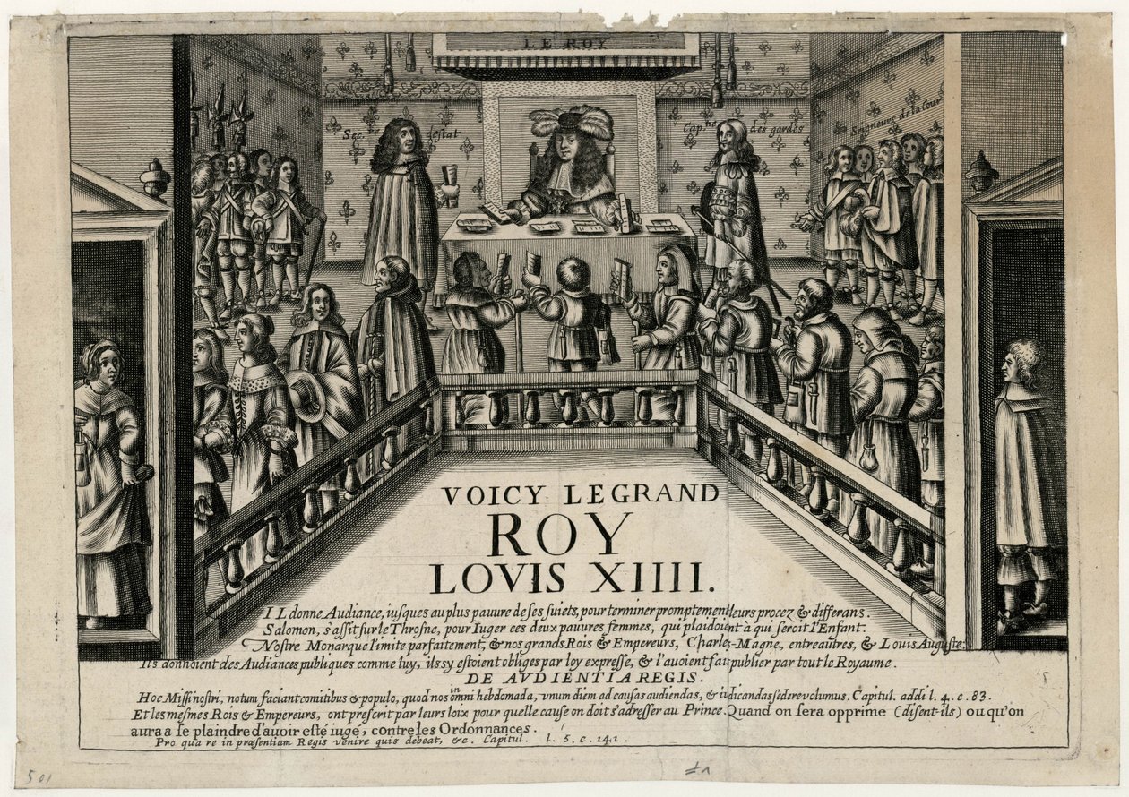 Detta är den gode kungen Ludvig XIV. Kung ger offentlig audiens, 1668. av Unbekannt
