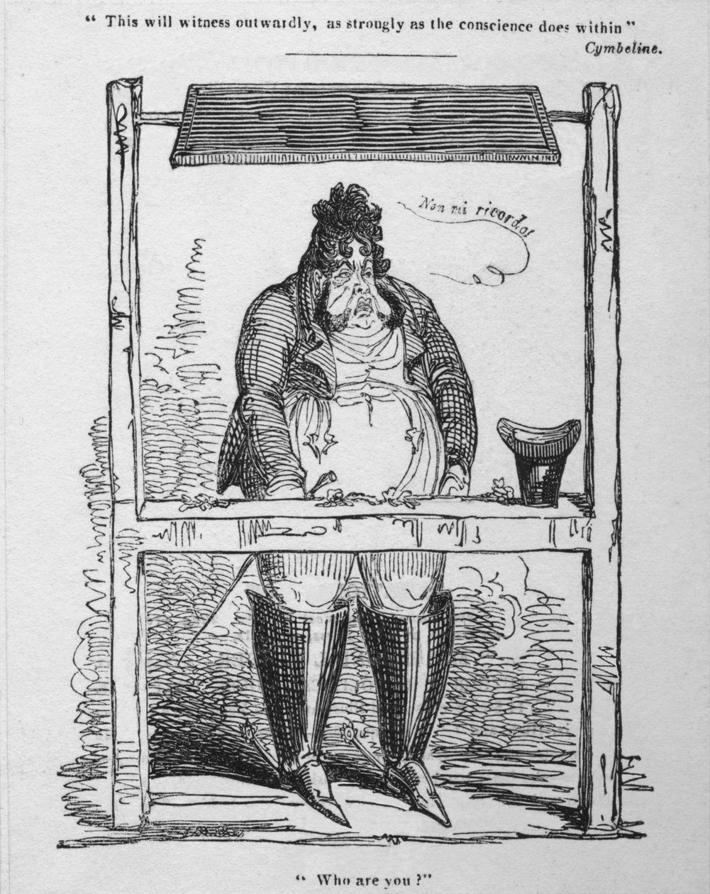 Detta kommer att vittna utåt, lika starkt som samvetet gör inombords, Cymbeline, c1820. av Unbekannt