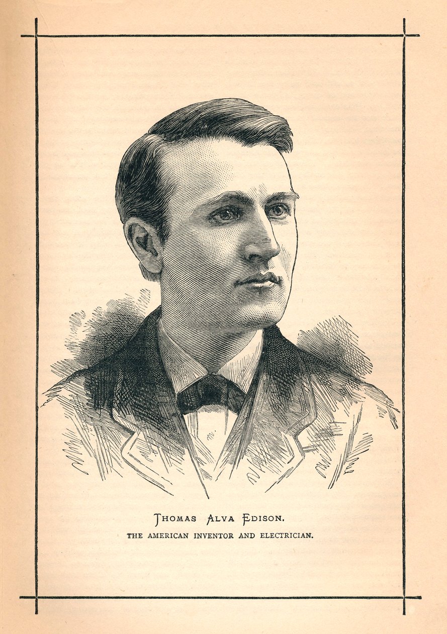 Thomas Alva Edison, amerikansk uppfinnare, 1893 av Unbekannt