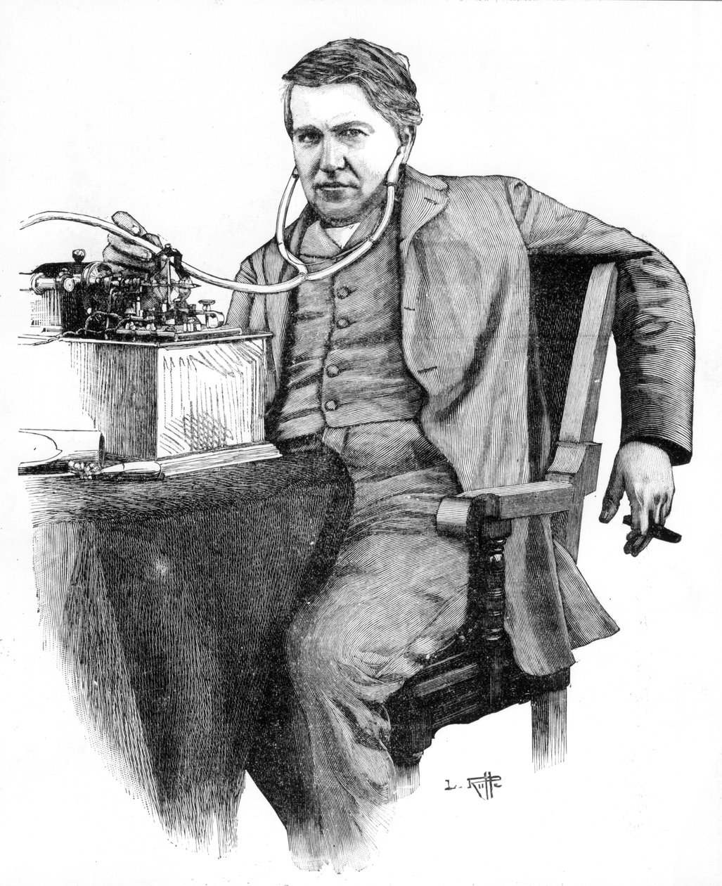 Thomas Alva Edison, amerikansk uppfinnare, c1906 av Unbekannt