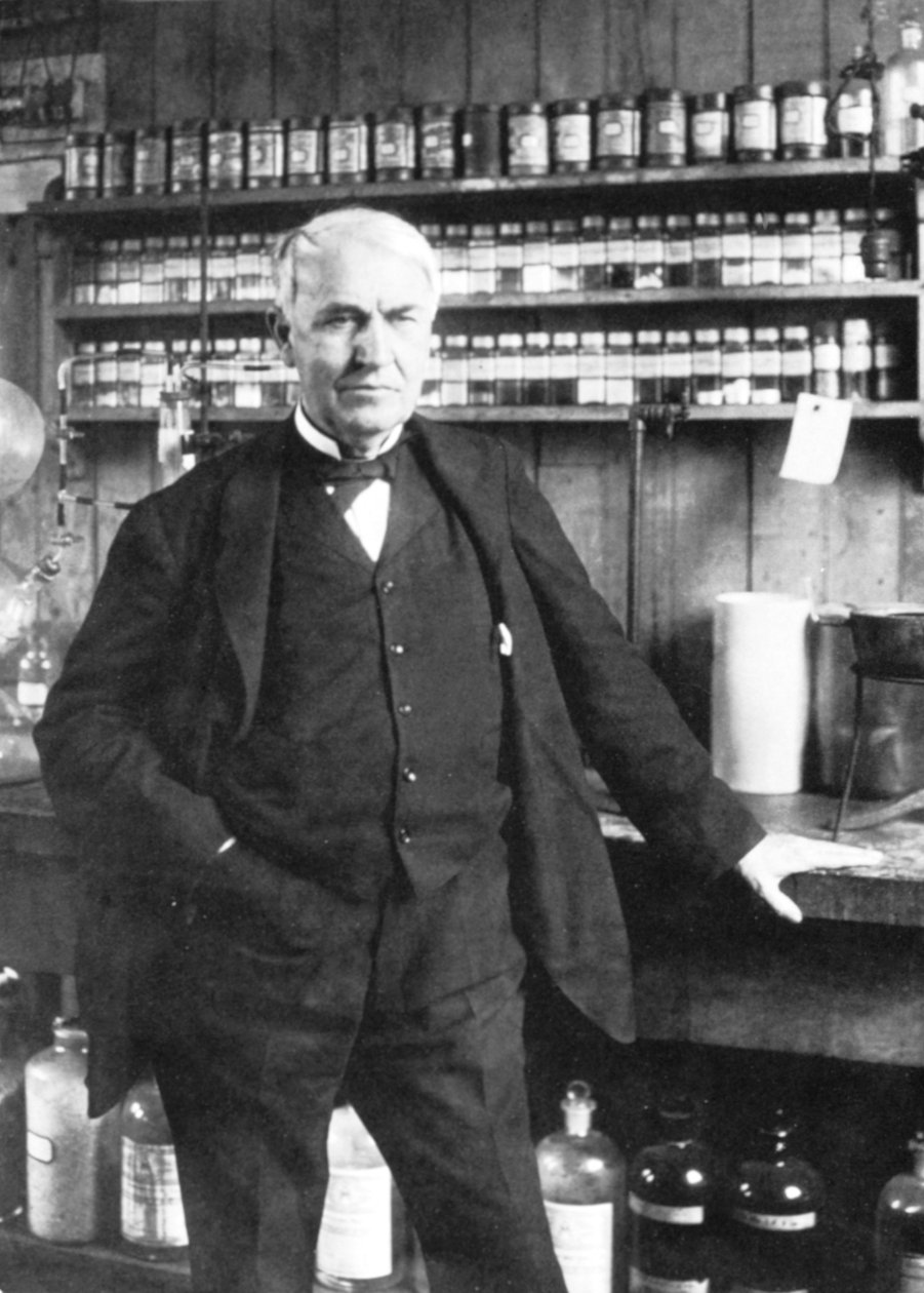 Thomas Alva Edison på Menlo Park, sent 1880-tal av Unbekannt