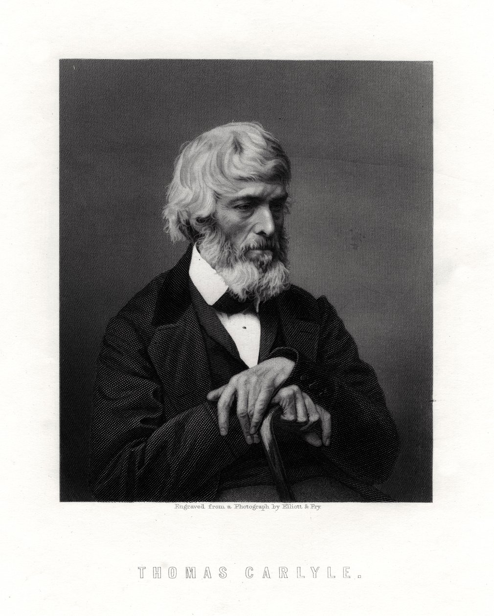 Thomas Carlyle, skotsk essäist, satiriker och historiker, mitten av slutet av 1800-talet av Unbekannt
