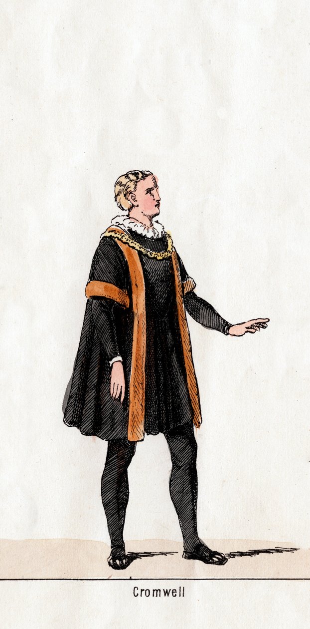 Thomas Cromwell, kostymdesign för Shakespeares pjäs, Henry VIII, 1800-talet av Unbekannt