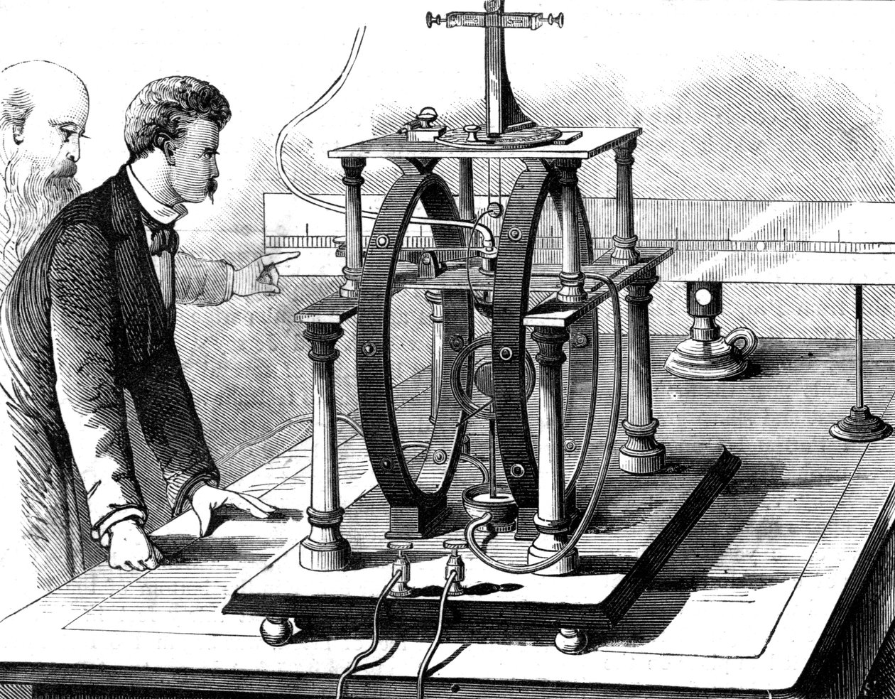 Thomas Edisons förbättrade form av JW Trowbridges elektriska dynamometer, 1879 av Unbekannt