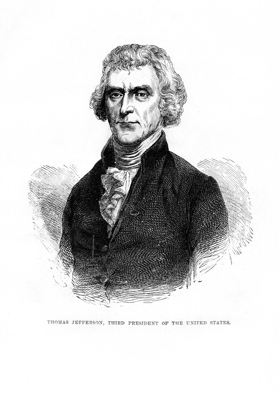 Thomas Jefferson, USA:s tredje president, 1872 av Unbekannt