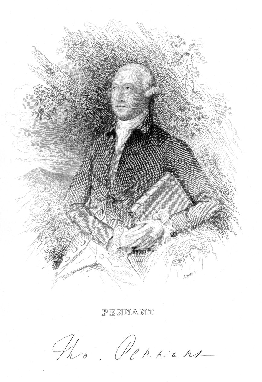 Thomas Pennant, brittisk naturforskare och resenär från 1700-talet, c1840 av Unbekannt