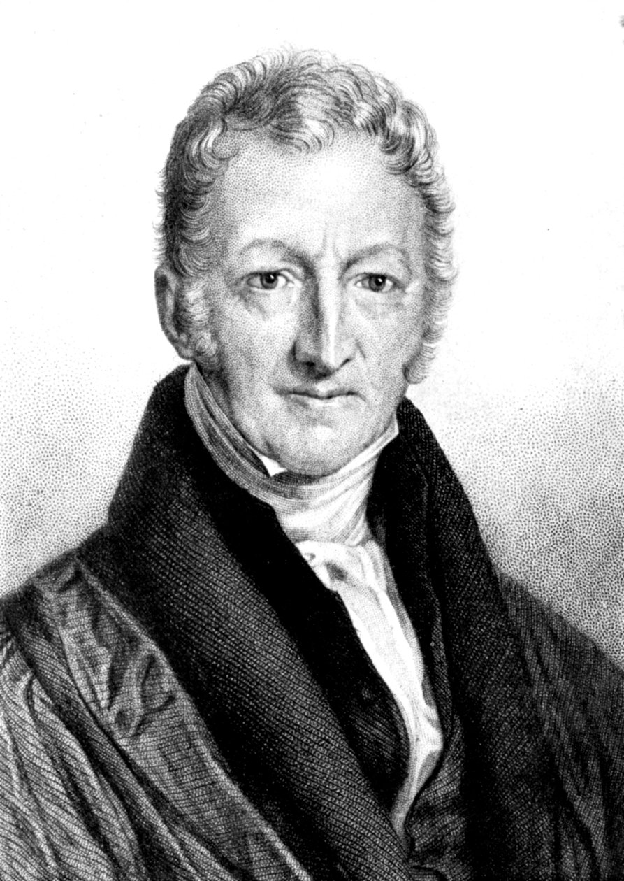 Thomas Robert Malthus, engelsk ekonom och präst av Unbekannt