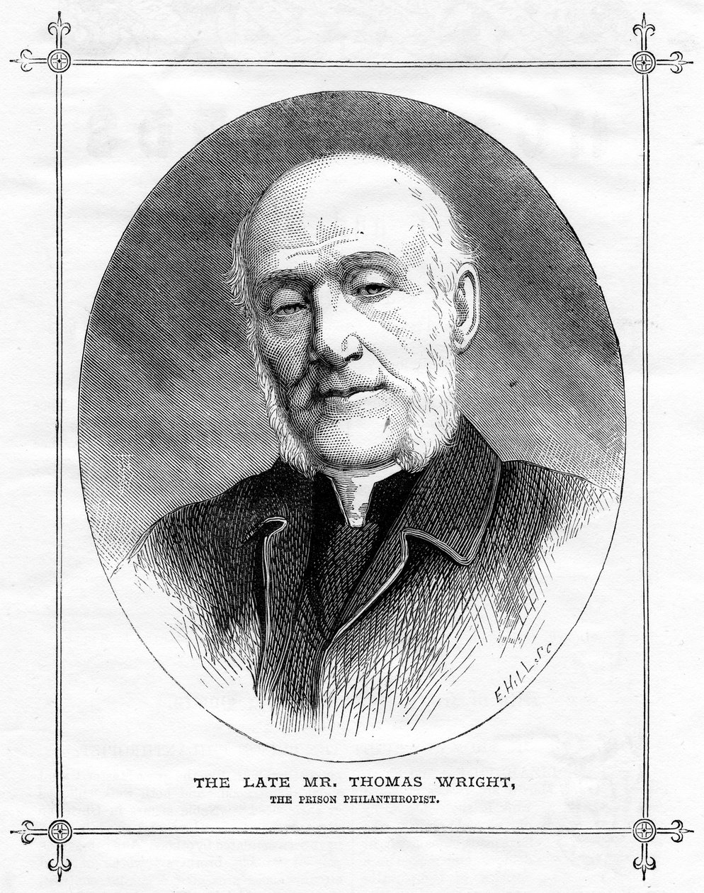 Thomas Wright, engelsk fängelsefilantrop, 1875 av Unbekannt