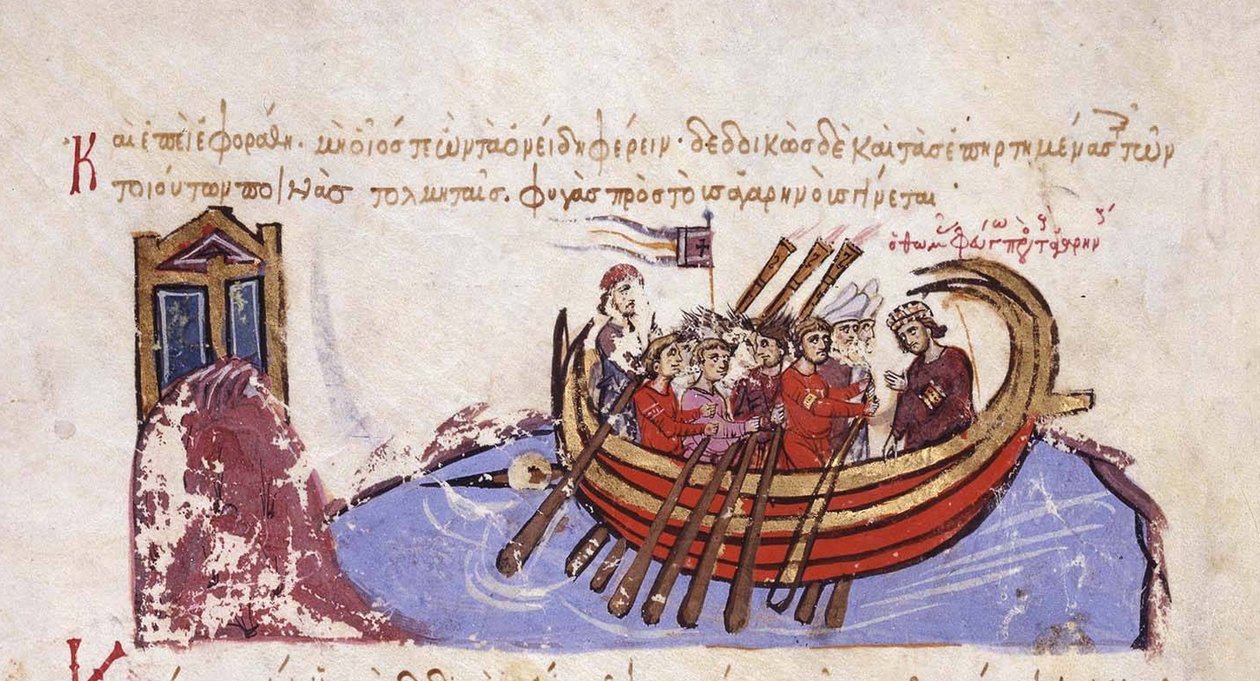 Thomas Slaven flyr till arabernas miniatyr från Madrid Skylitzes, 11-12-talet av Unbekannt