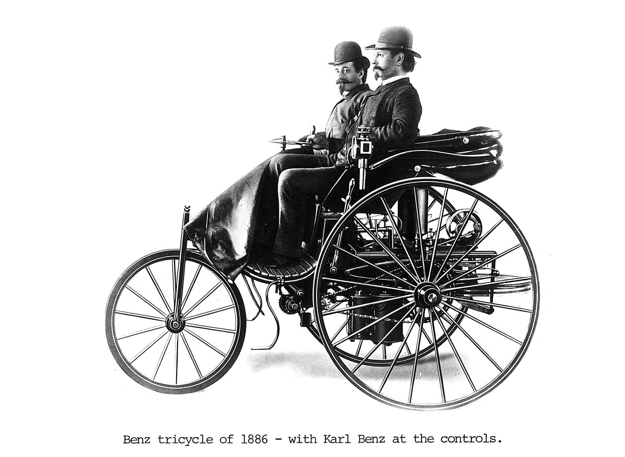 Trehjulig Benz bil, 1886 av Unbekannt