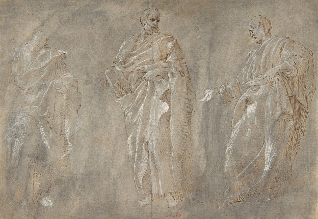 Tre stående figurer, 1500-talet. av Unbekannt