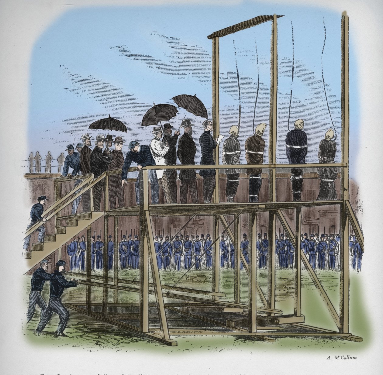 Tre män och en kvinna hängdes för mordet på Lincoln, c1865, 1938 av Unbekannt