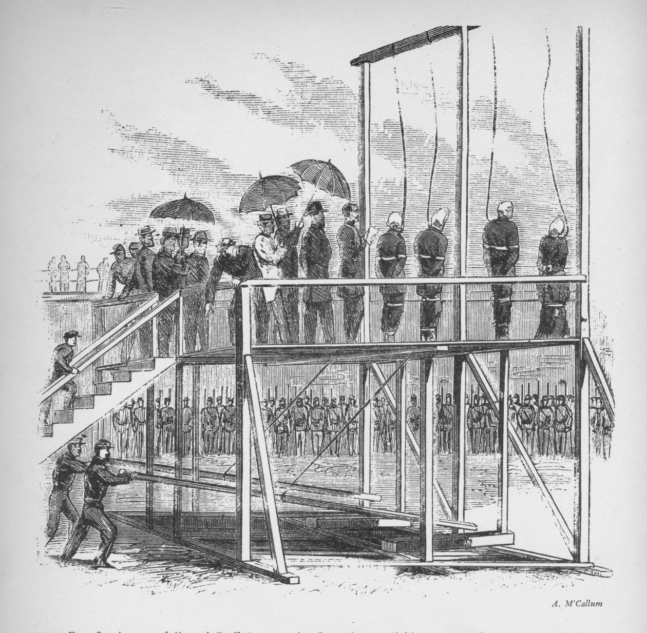 Tre män och en kvinna hängdes för mordet på Lincoln, c1865, 1938 av Unbekannt