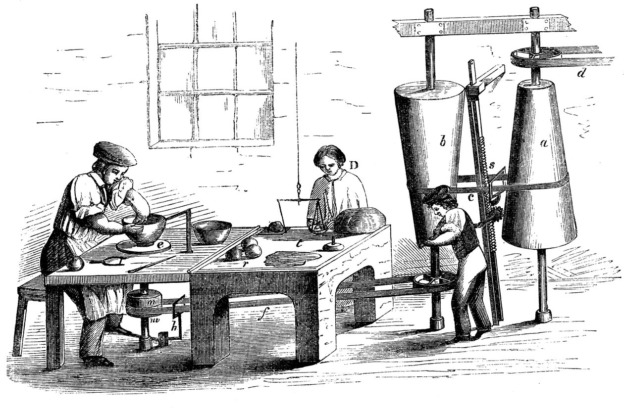 Kasta ett lerkärl, c1860 av Unbekannt