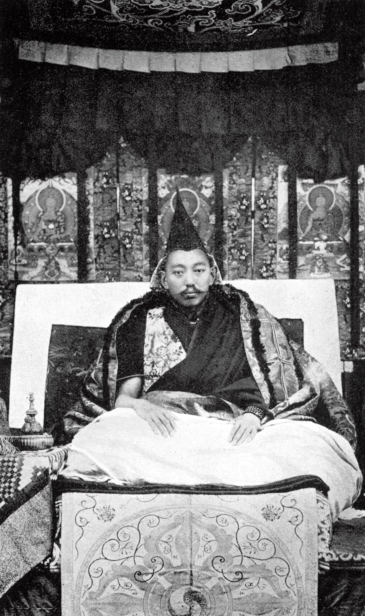 Thubten Gyatso 1876-1933, den 13:e Dalai Lama i Tibet, c1910 av Unbekannt