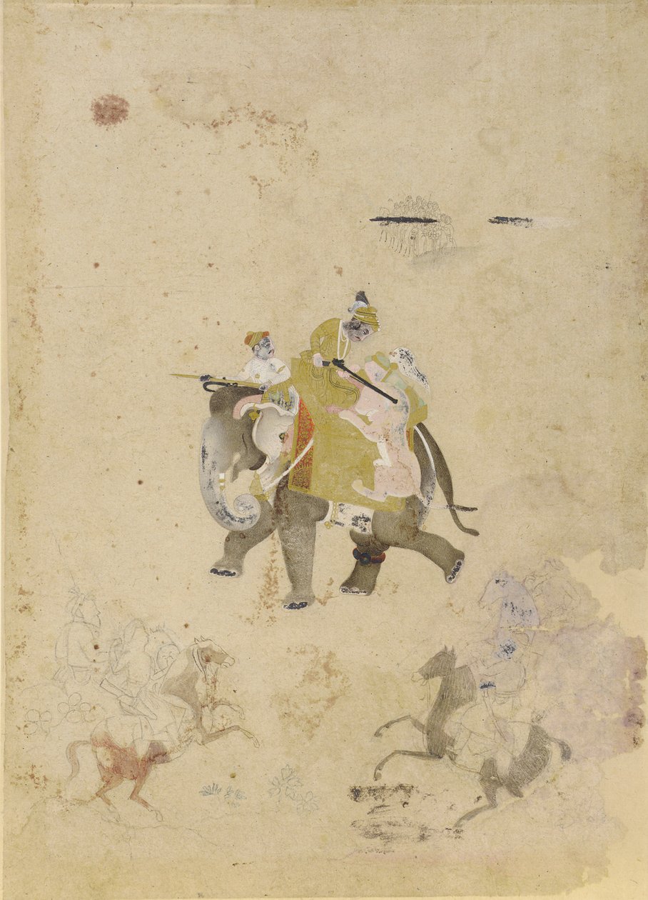 Tigerjakt, 1700-tal. av Unbekannt