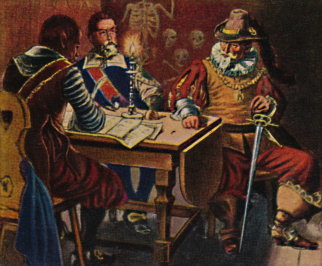 Tilly 1559-1632. - Gravyr efter målningen av A. van Dyck, 1934. av Unbekannt