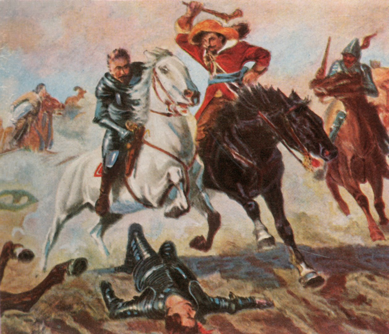 Tillys flygning efter slaget vid Lech, 4 april 1632, 1936. av Unbekannt