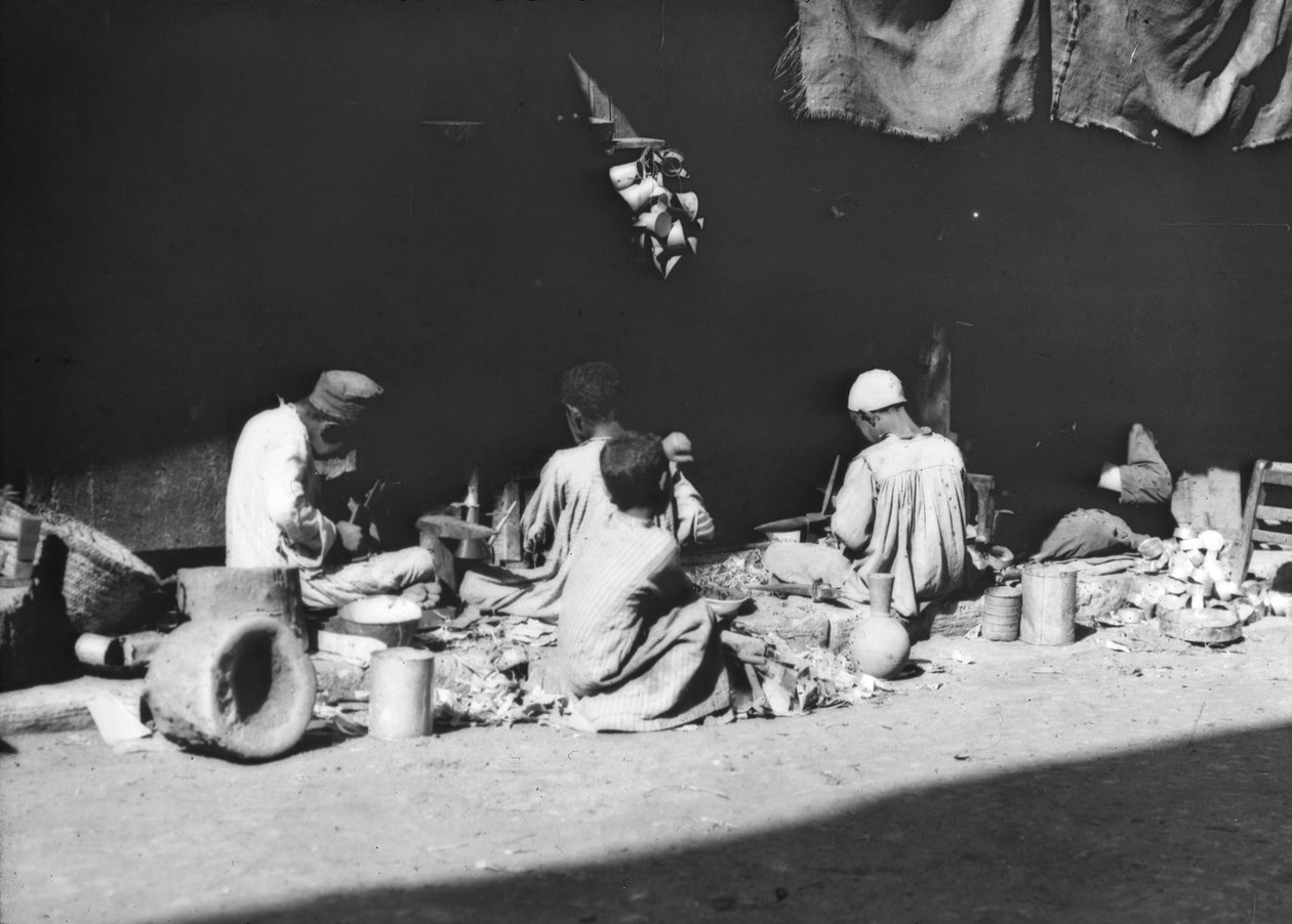 Tennarbetare, Kairo, Egypten, sent 1800-tal eller tidigt 1900-tal av Unbekannt