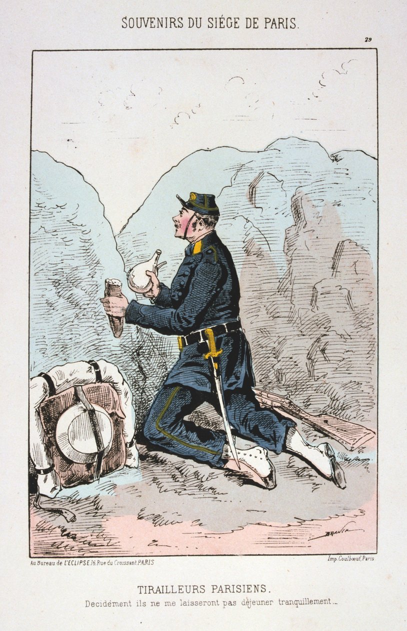 Parisiska Tirailleurs, belägring av Paris, 1870-1871 av Unbekannt