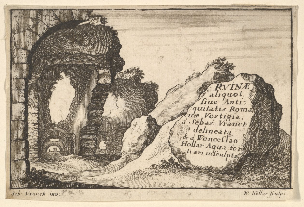 Titel: Romerska ruiner, ca. 1650. av Unbekannt