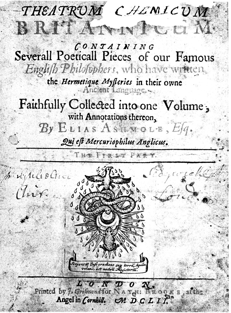 Titelsidan för Elias Ashmoles Theatrum Britannicum, 1652 av Unbekannt