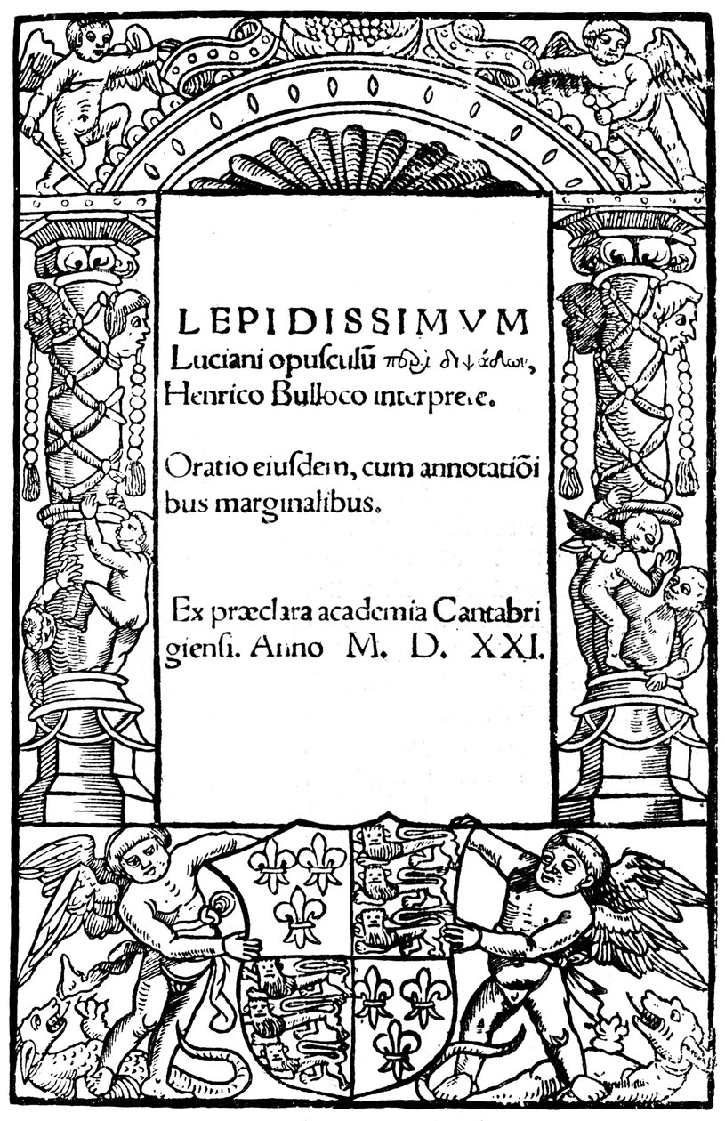 Titelsidan för Lucian, 1521, 1893 av Unbekannt