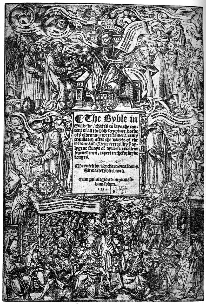 Titelsidan för den stora bibeln, 1539, 1893 av Unbekannt