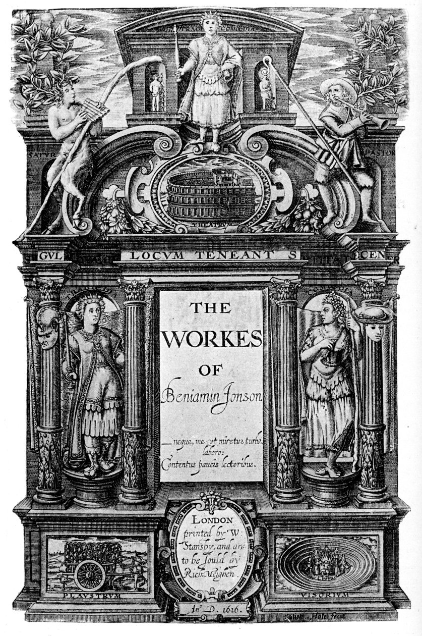 Titelsidan för Ben Jonsons verk, 1616 1893 av Unbekannt