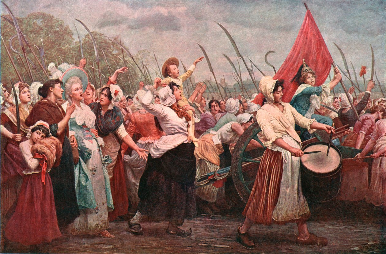 Till Versailles, en incident i den franska revolutionen, c1894, c1902. av Unbekannt