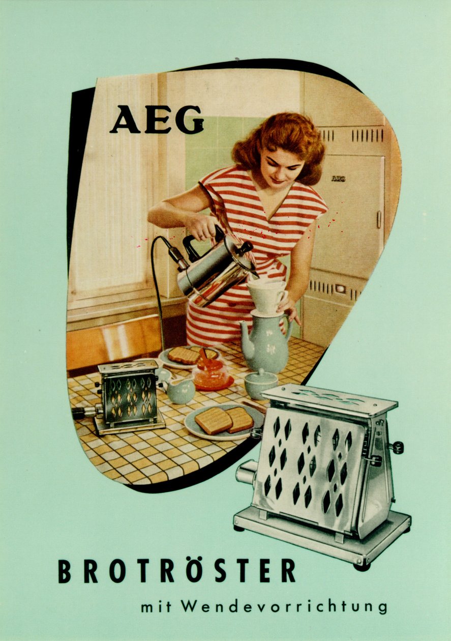 Brödrost. AEG-reklam av Unbekannt
