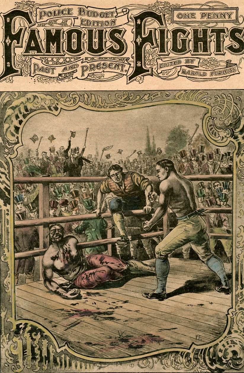 Tom Springs andra slagsmål med Jack Langan, 1824 sent 1800-tal eller tidigt 1900-tal av Unbekannt