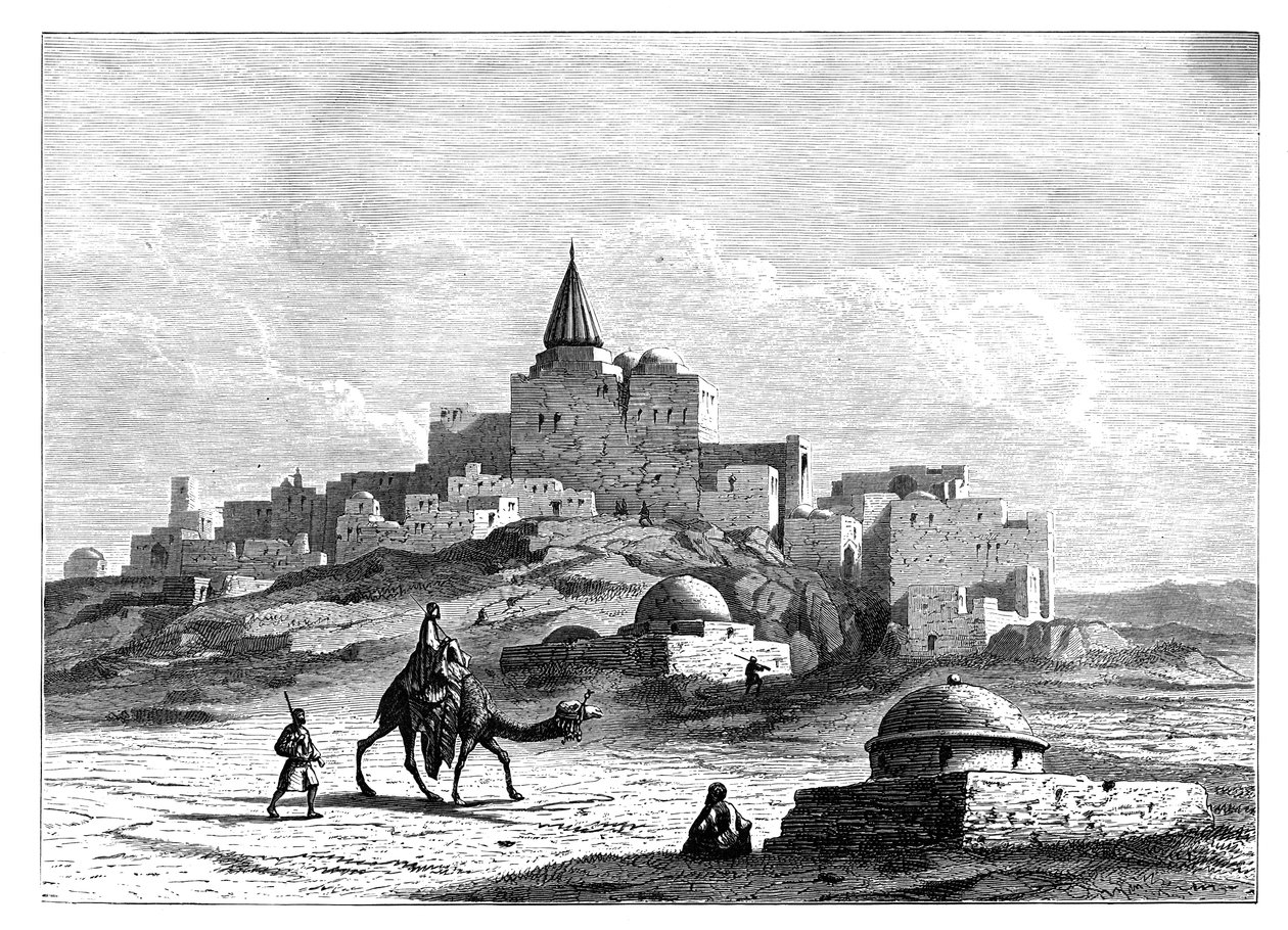 Jonas grav, nära moskén, på den konstgjorda kullen av Nabbi Yunis, Nineve, Assyrien, c1890 av Unbekannt
