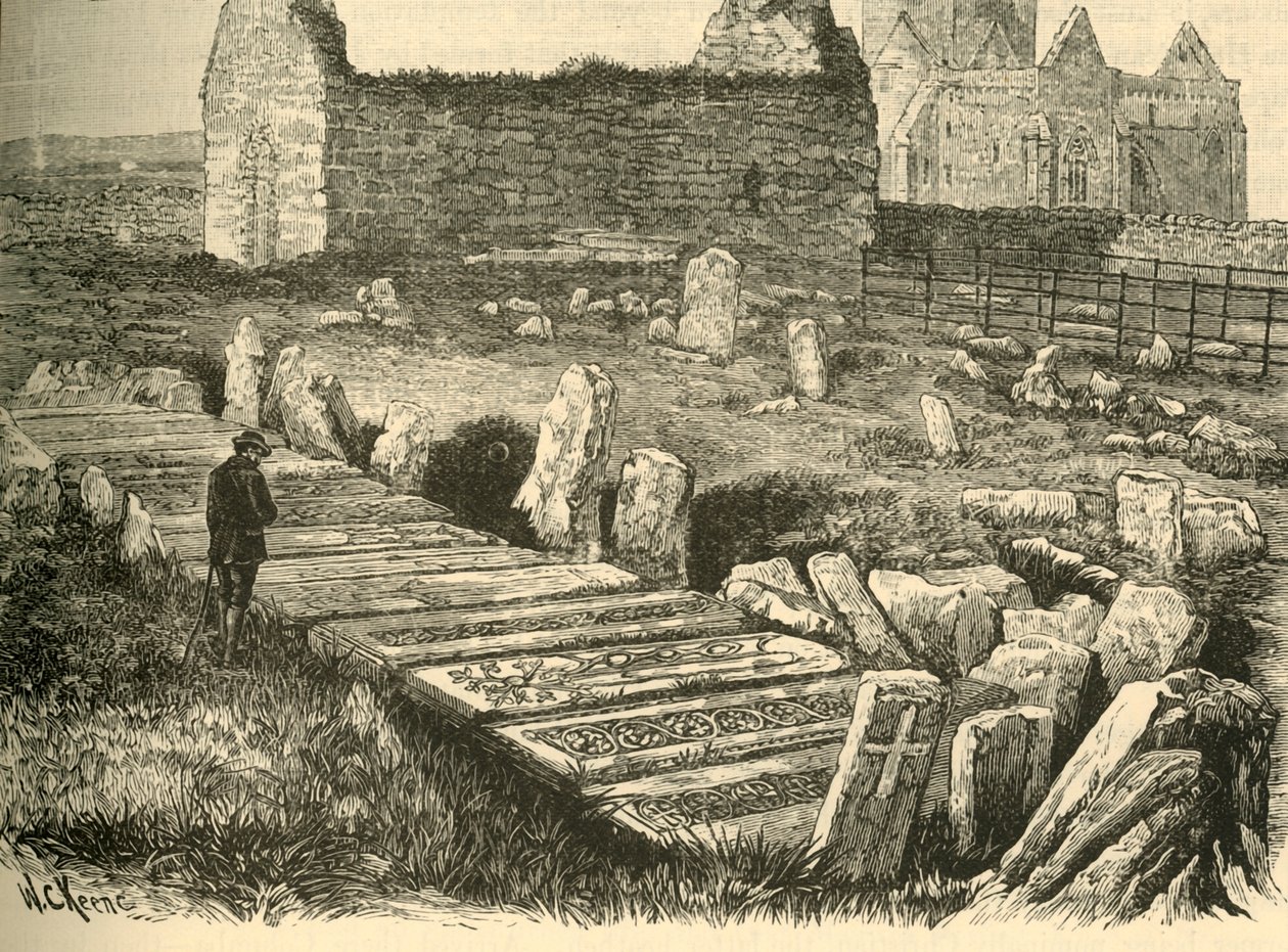 Kungarnas gravar, St. Orans kapell och Iona-katedralen, 1898. av Unbekannt