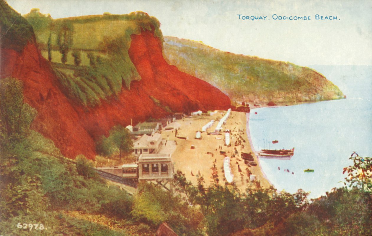 Torquay, Oddicombe Beach, sent 1800-tidigt 1900-tal. av Unbekannt
