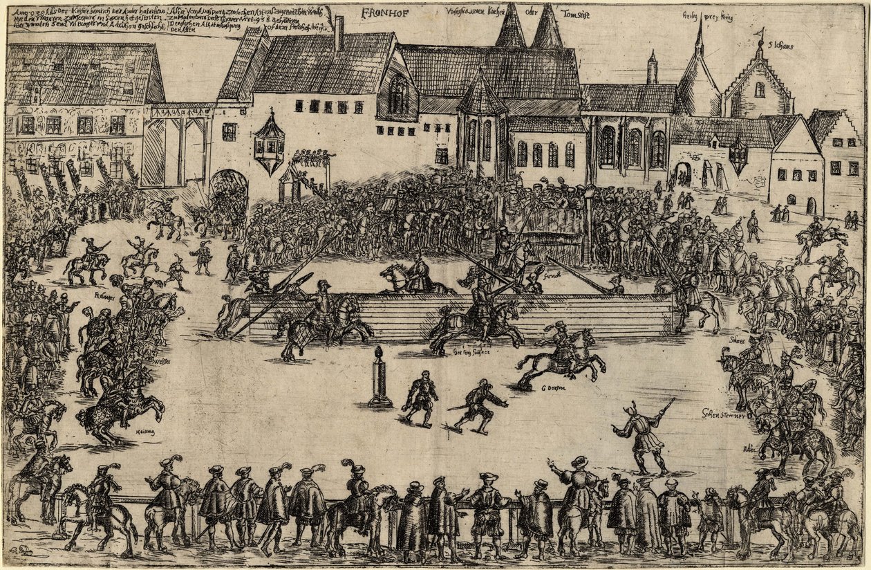 Turnering vid tiden för Henry I the Fowler 938, ca. 1575 av Unbekannt