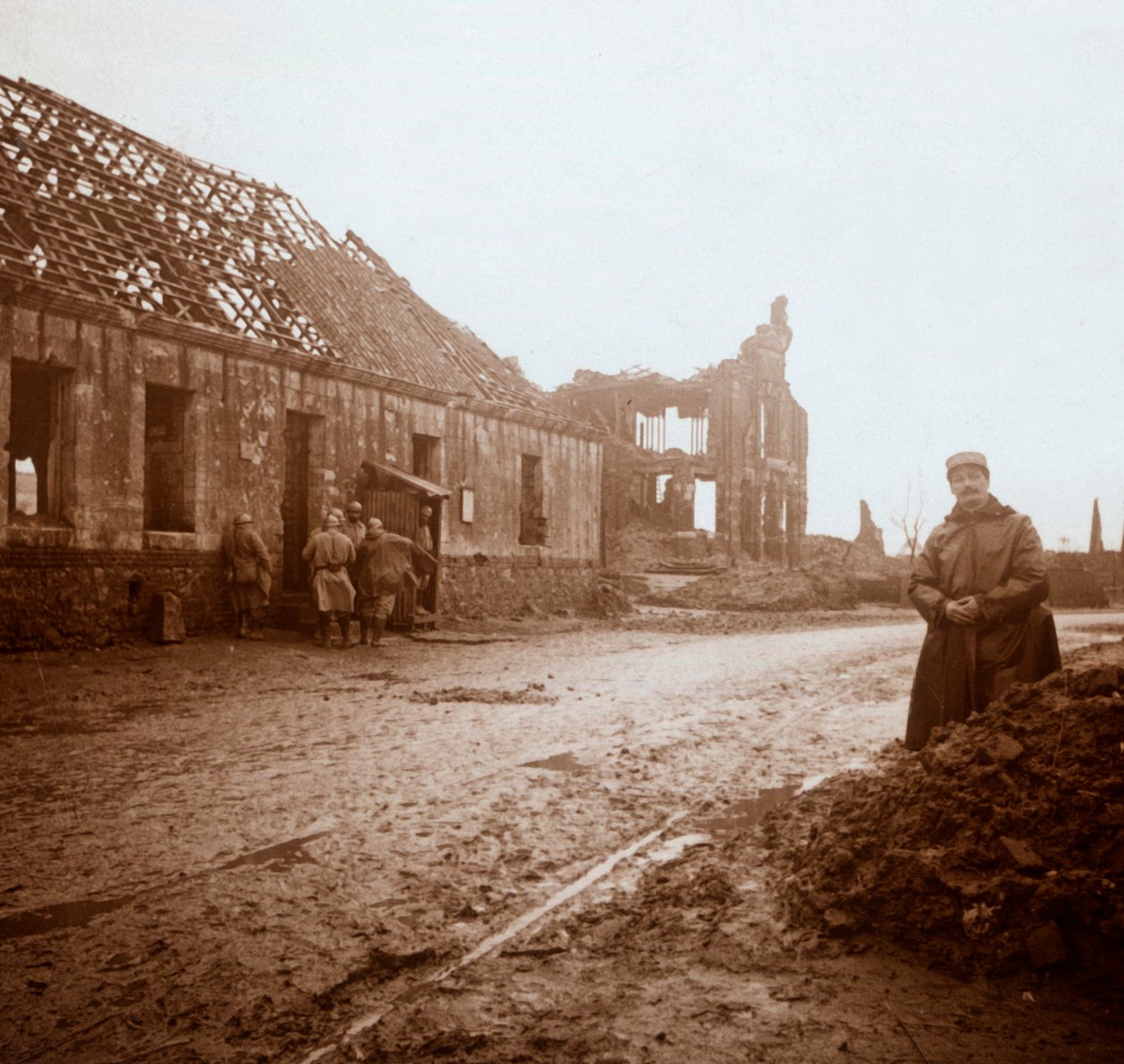 Rådhuset i Ablain-Saint-Nazaire, norra Frankrike, c1914-c1918. av Unbekannt