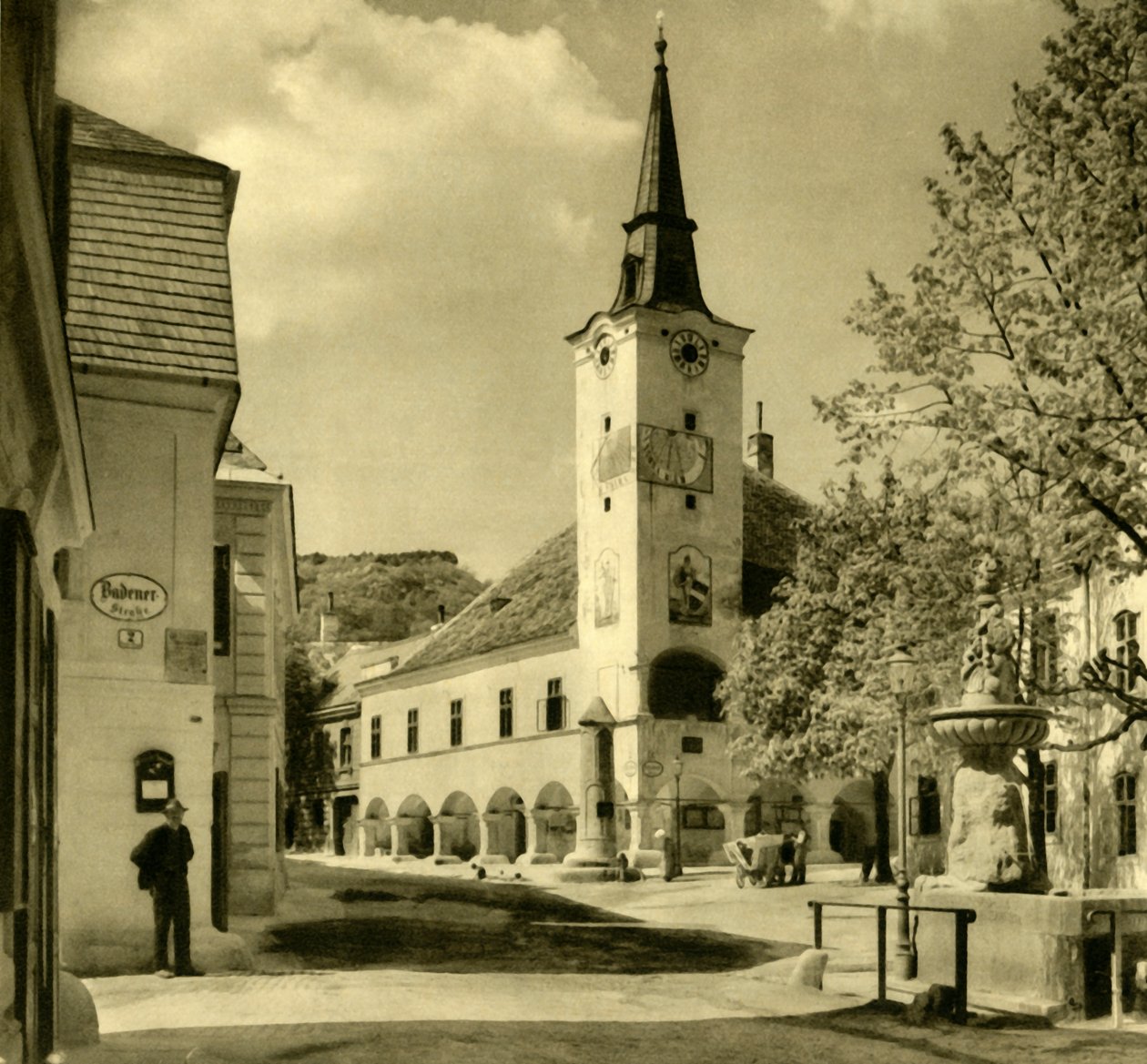Rådhuset, Gumpoldskirchen, Mödling, Niederösterreich, c1935. av Unbekannt