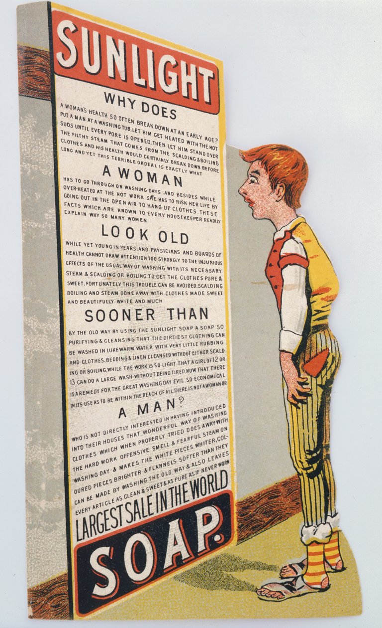 Fackkort för Sunlight tvål, c1900 av Unbekannt