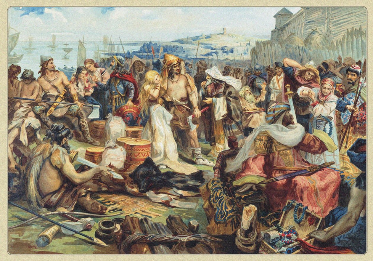 Handel i en tidig östslavisk stat, 1800-talet av Unbekannt