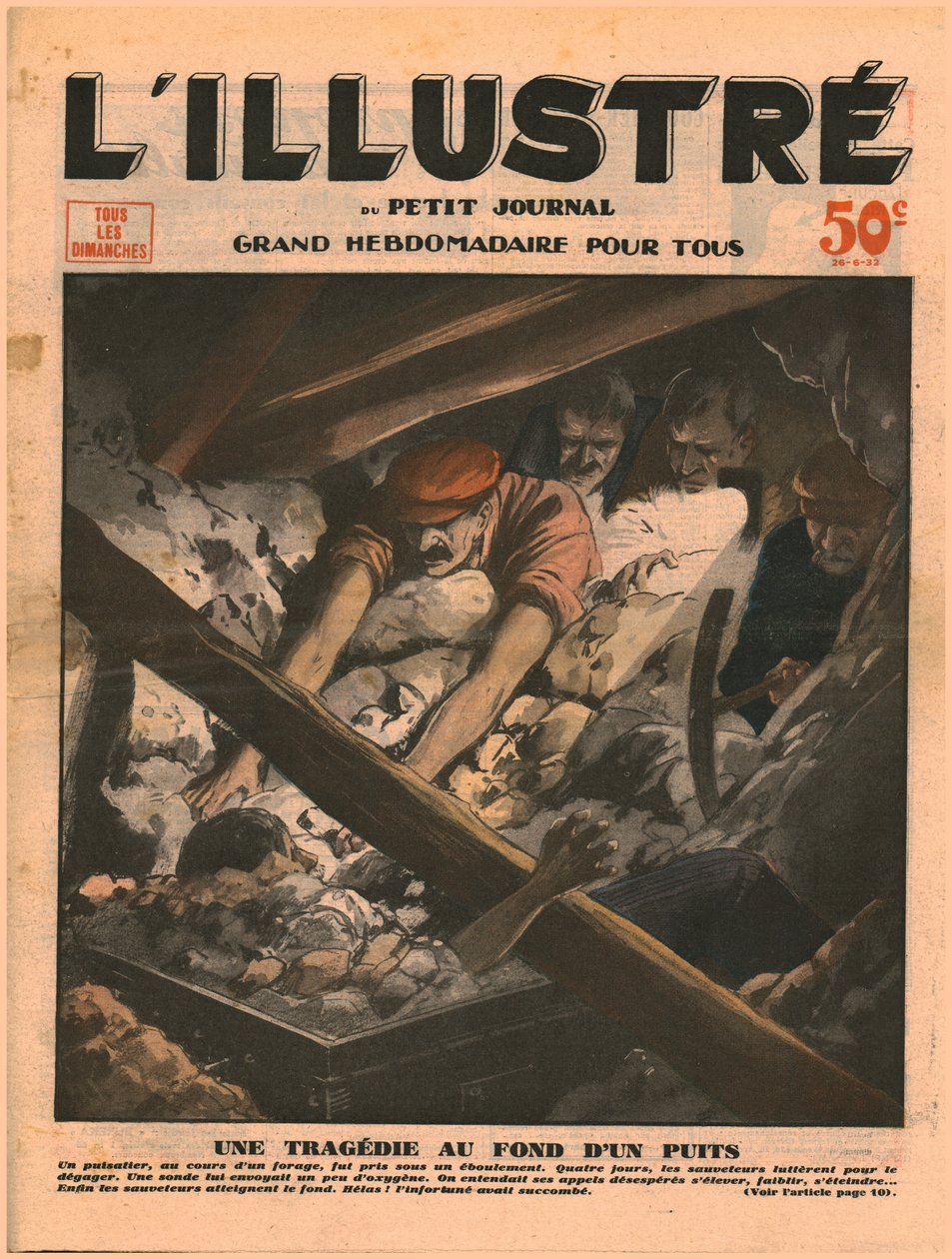 Tragedi vid botten av en brunn, 1932. av Unbekannt