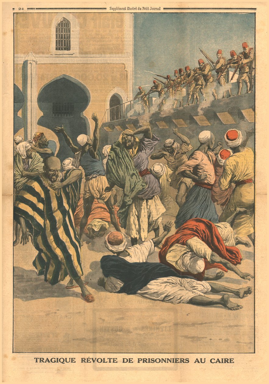 Tragiskt uppror av fångar i Kairo, 1914. av Unbekannt