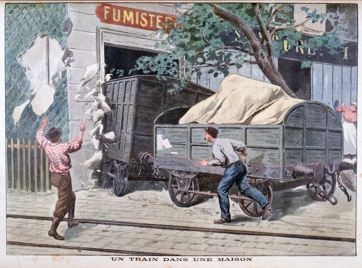 Tågkrasch, 1900 av Unbekannt