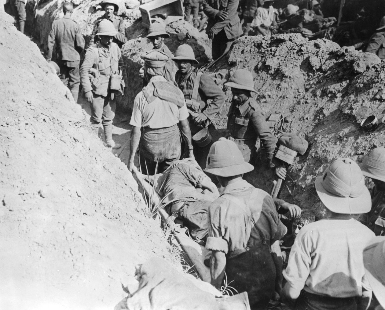Transport av skadade, allierade operationer i Dardanellerna, Turkiet, 1915-1916 av Unbekannt