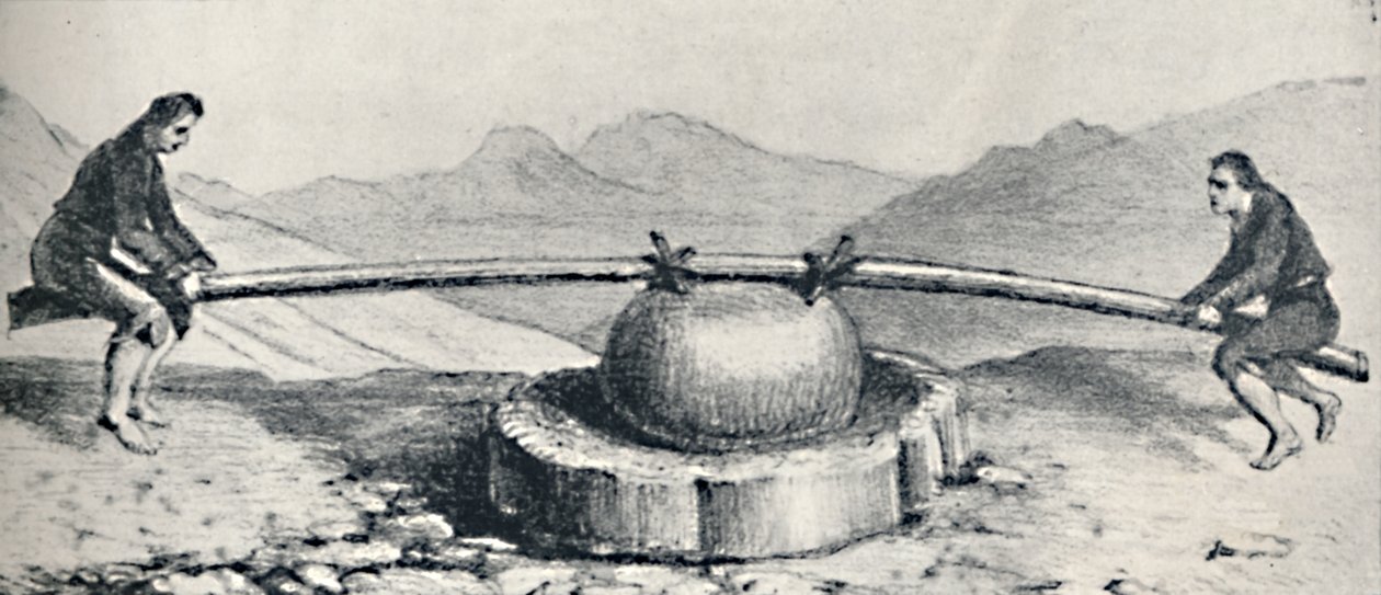 Trapiche eller kvarn använd vid Lavaderos eller guldtvättarna, c1826, 1911 av Unbekannt