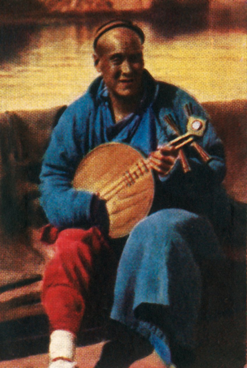 Resande musiker, Kina, c1928. av Unbekannt