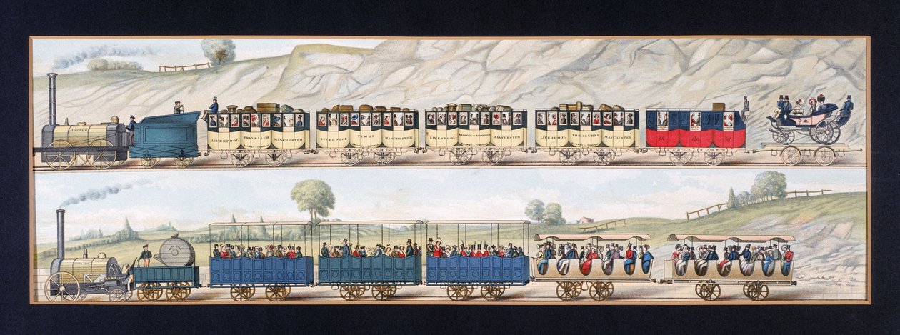 "Resa på Liverpool och Manchester Railway" av Unbekannt