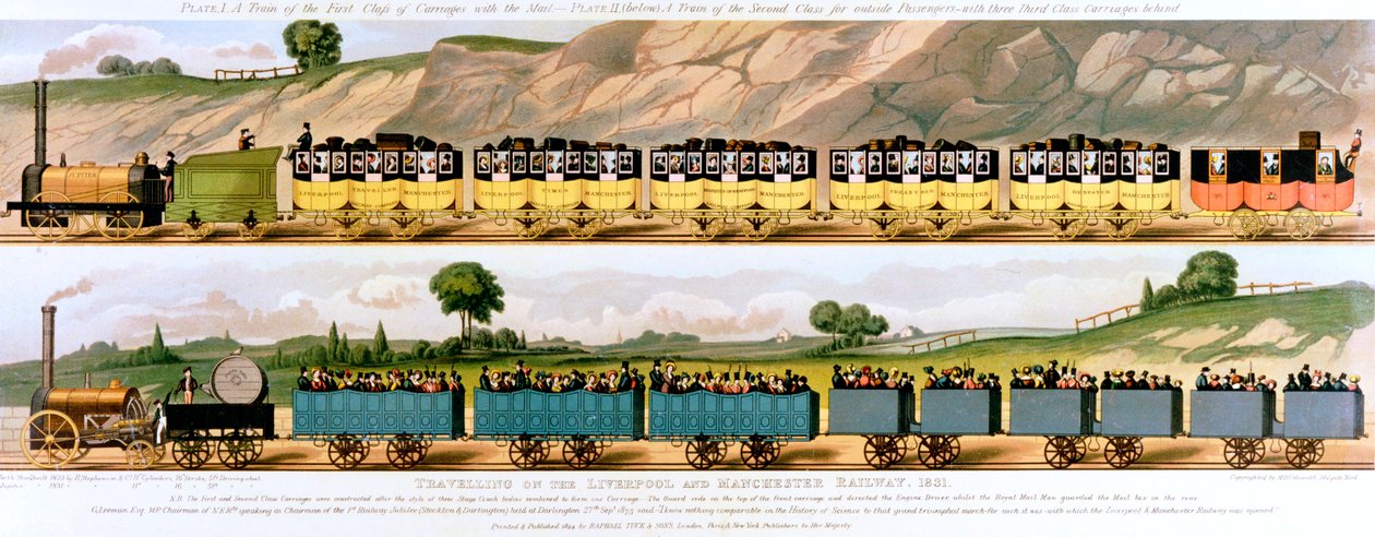 Reser på Liverpool och Manchester Railway, 1831 av Unbekannt